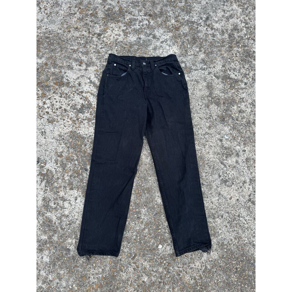 Vintage Levi’s Jeans Men’s L2 Black Jeans Baggy Fit White Tab 90s Y2K 29x30